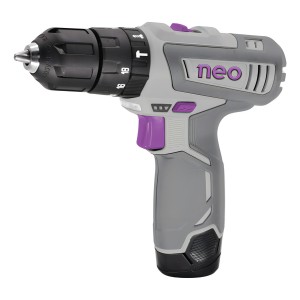 Taladro Percutor A Bateria 12v (incluye 1 Batería) Neo Color Gris