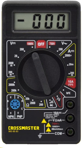 Multímetro Digital-tester 200-1000 Volts-crossmaster 9936583
