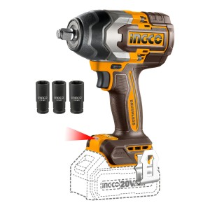 Llave De Impacto 850nm Sin Bateria Ingco Ciwli20851 Color Amarillo Frecuencia 50/60