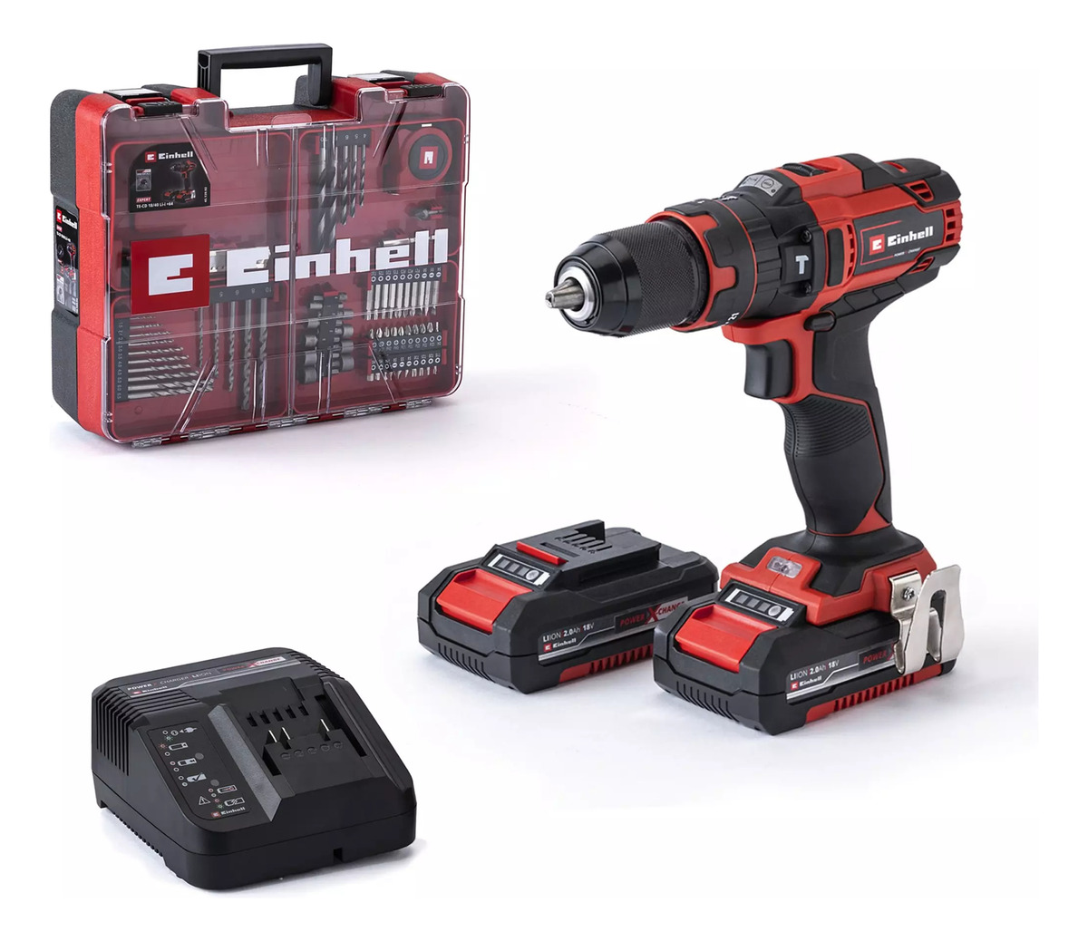 Taladro Inalámbrico Einhell Te-cd 18/40 Li-i + 69 Color Rojo