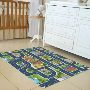 Alfombra Infantil Brisa Kids Pista De 1 M X 1,30 M, Longitud 130 Cm, Ancho 100 Cm 1.3 M Multicolor