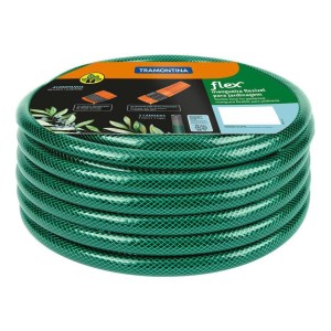 Manguera De Jardín Flexible Tramontina De 3 Capas, 30 M, Color Verde