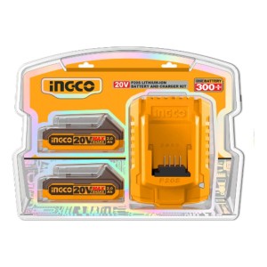 Kit De 2 Baterías De Iones De Litio De 2,0 Ah/1 Cargador P20s Ingco De 20 V
