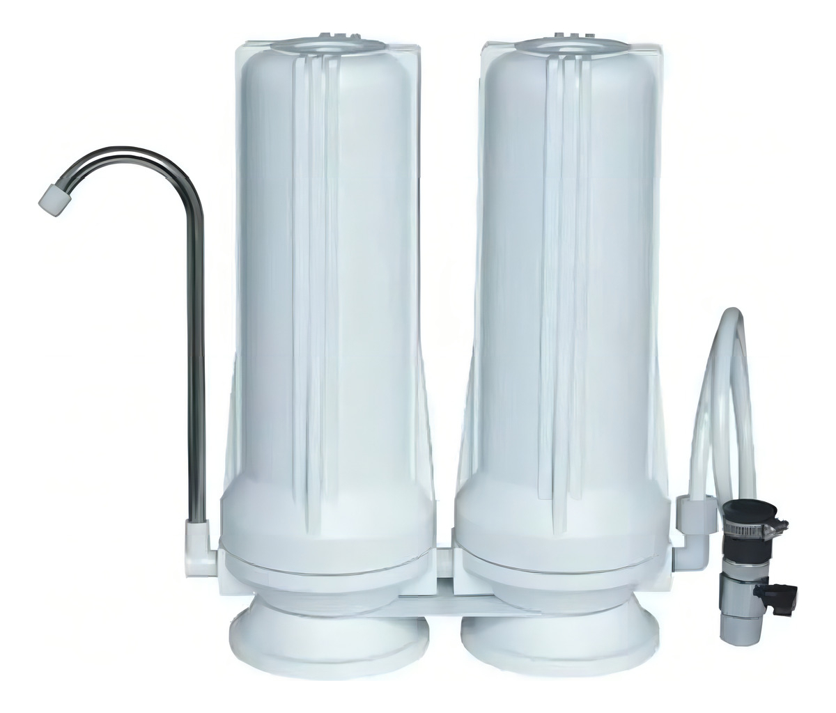 Filtro De Agua Purificador Carbón Activo Granulado Doble Kassel Fa2 Color Blanco - Imagen 2