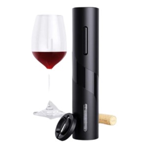 Sacacorchos De Pilas Con Cortador Color Negro