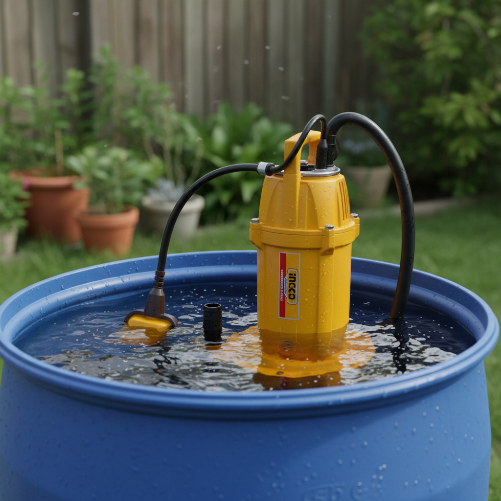 Bomba Sumergible 1/2hp 370w 100l/min Altura 17m Ingco Amarillo
