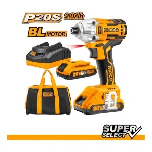 Atornillador Impacto 1/4 20 Volt Ingco 2 Bat Cirli2002 -smf Color Anaranjado