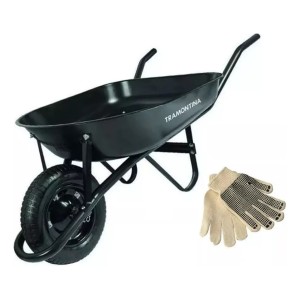 Carretilla De Mano Caja Redonda Reforzada 55 Lt + Obsequio!