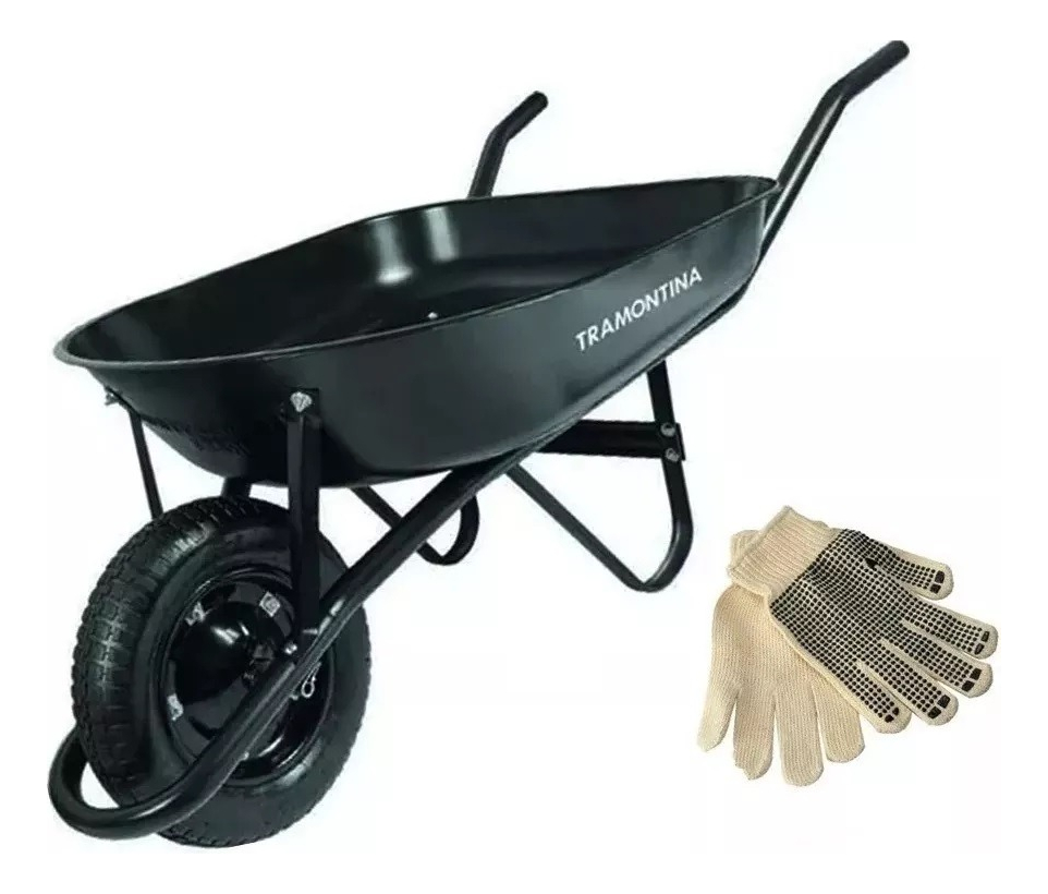 Carretilla De Mano Caja Redonda Reforzada 55 Lt + Obsequio!