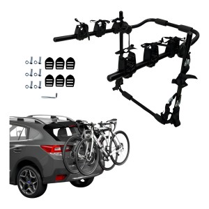 Porta Bicicletas Universal Triple Soporte Automóvil Color Negro