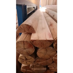 Postes Medio Polin Madera Eucaliptus Sin Curar Medio 2.6m