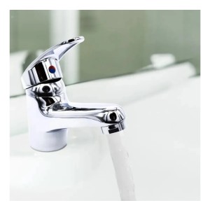 Grifería De Lavatorio Monocomando De Mesada Tyt Cromado