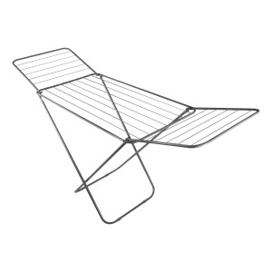 Tender Tendedero Plegable Extensible Con Alas Para Ropa 16 Varillas Gris