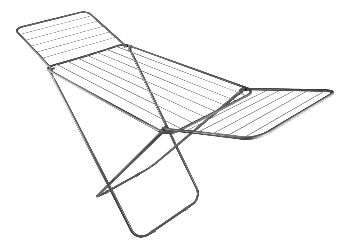 Tender Tendedero Plegable Extensible Con Alas Para Ropa 16 Varillas Gris