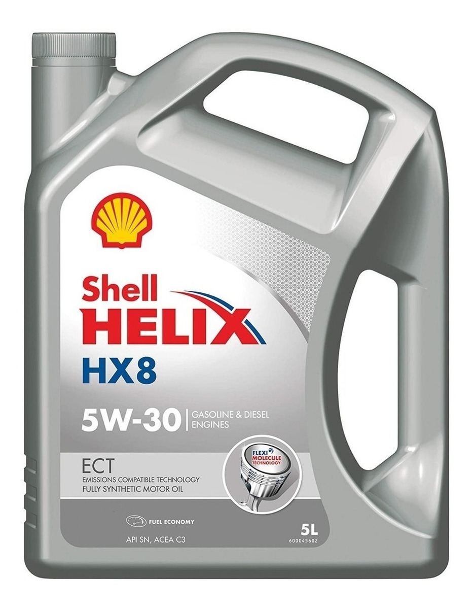 Aceite Para Motor Shell Sintético 5w-30 Helix Hx8 Ect Para Autos Pickups & Suv X 5l