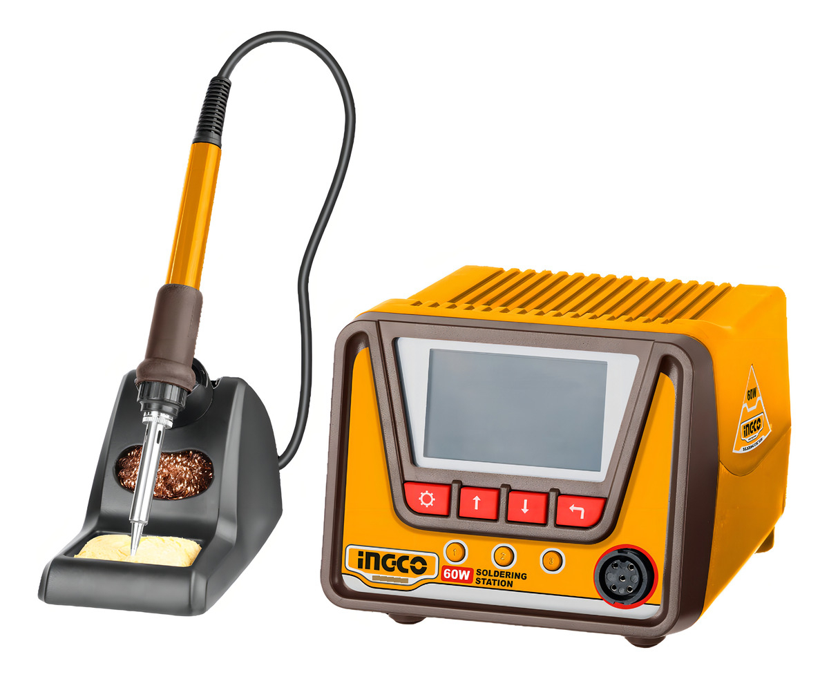 Estacion De Soldado Estaño Digital 60w Ingco I016923 Smf Color Amarillo