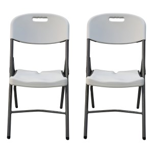 2 Silla Plegable Shorbull Plastico Blanca Resistente Evento Color Blanco Silla Plegable Blanca