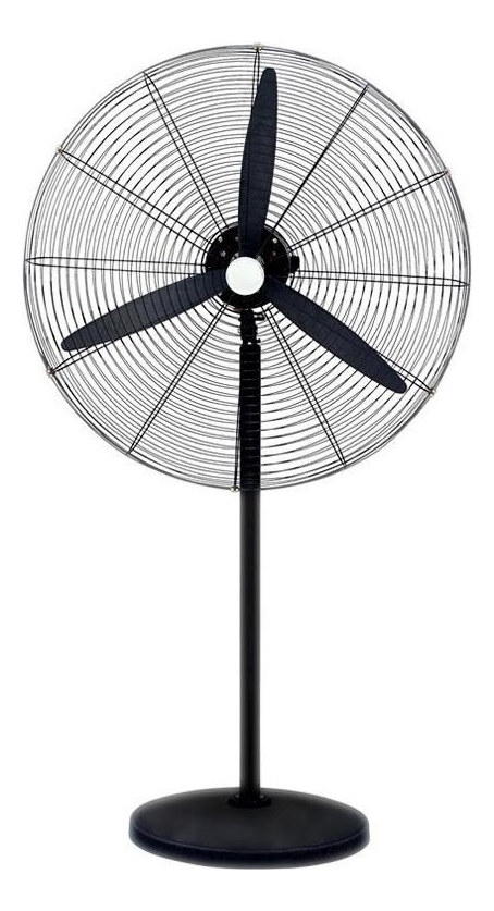 Ventilador Industrial De Pie 30 Pulgada 3 Velocidades Metal Estructura Negro