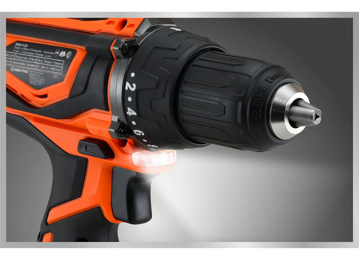 Taladro Atornillador Inalambrico 18v Dowen Pagio Bateria One Color Naranja Frecuencia 50 Hz - Imagen 5