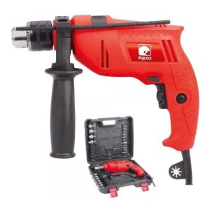 Taladro Eléctrico Percutor Equus 500w C/maletín Y Accesorios Color Rojo Frecuencia 50hz 50 Hz