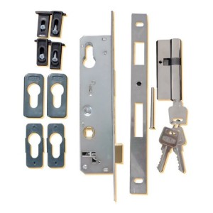 Cerradura Kallay 2006 Empotrable Plateada Para Puerta Abatible Plateado