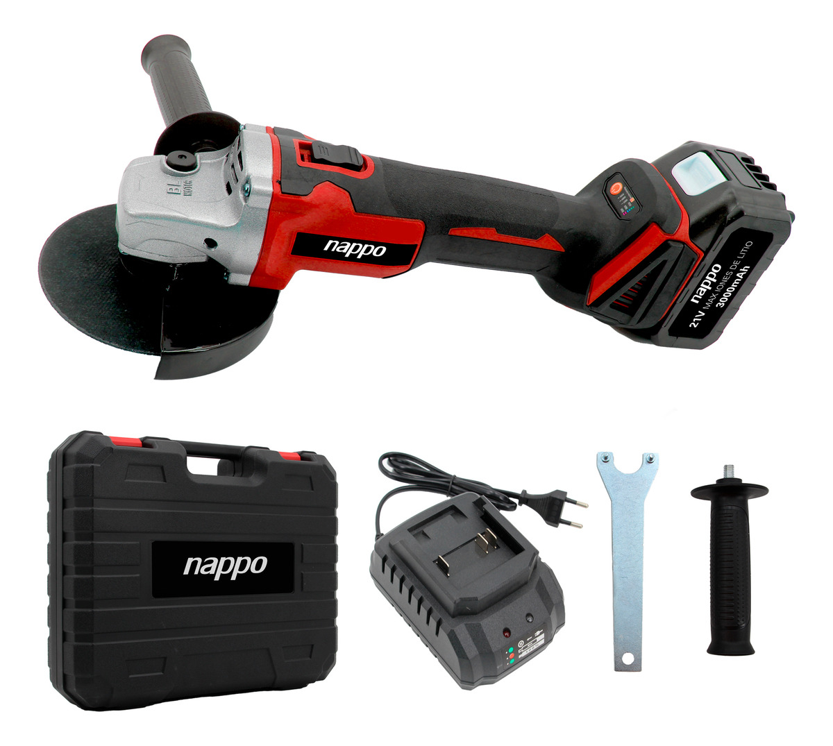 Amoladora Angular Inalámbrica Nappo 7000rpm + Maletín - Imagen 7