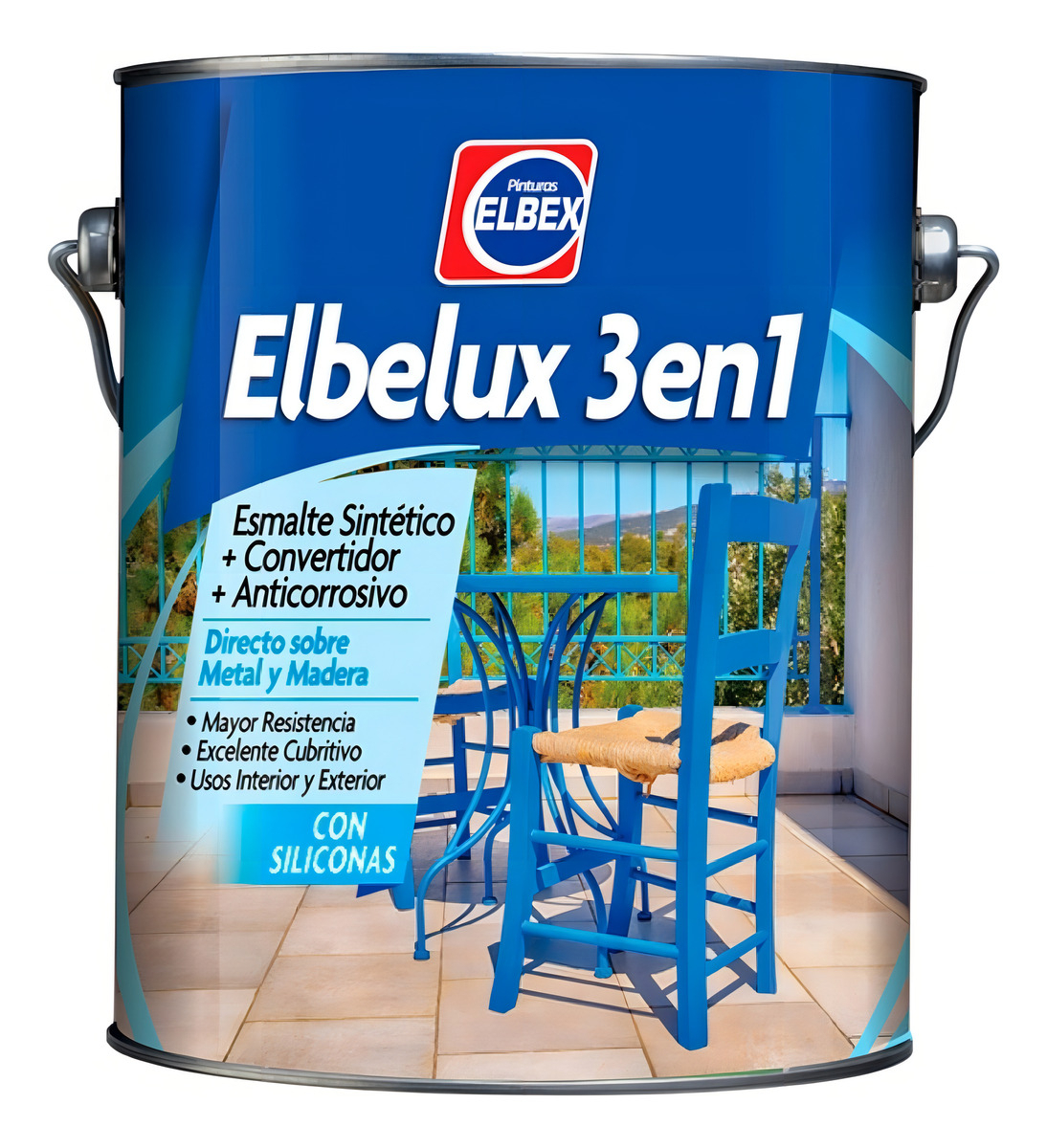 Esmalte Sintético Negro 4l Elbelux Brillante Para Interior Y Exterior