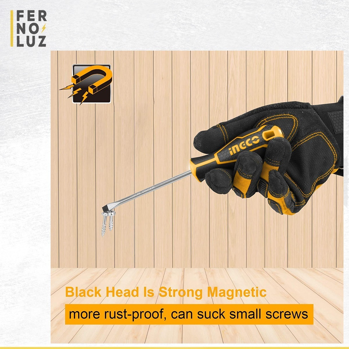 Set 8 Destornilladores Ingco Hksd0828 Indust Imantado - Imagen 7