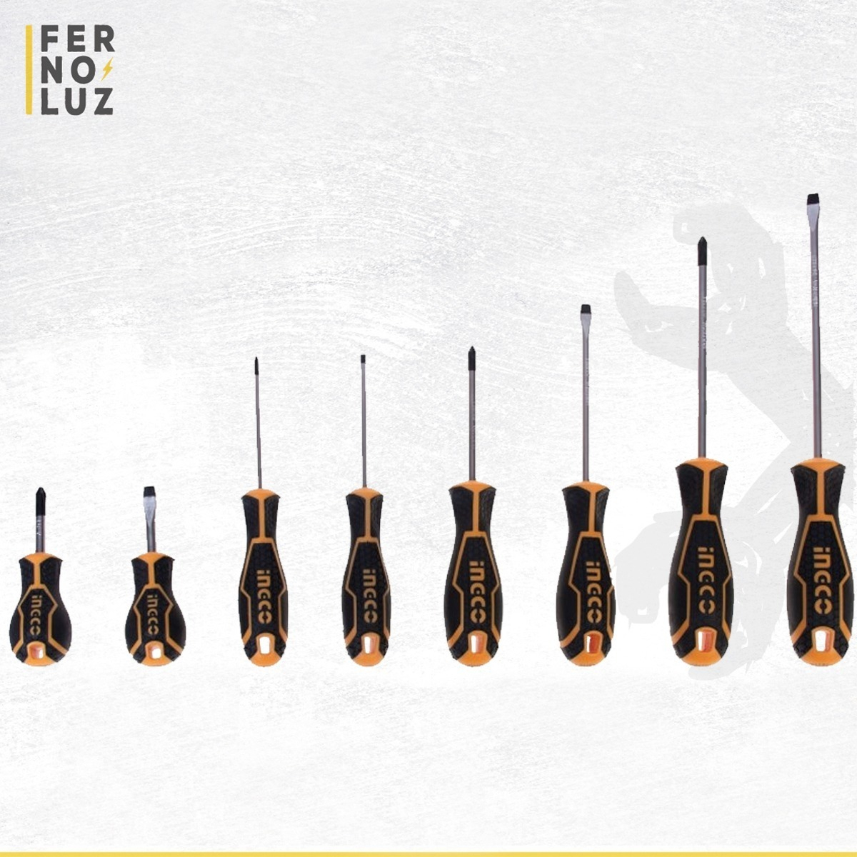 Set 8 Destornilladores Ingco Hksd0828 Indust Imantado - Imagen 5