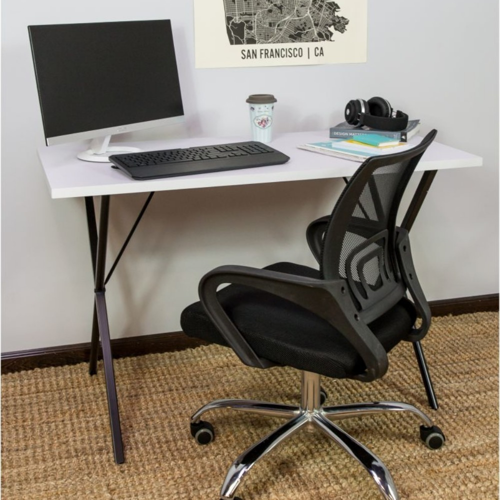 Silla De Oficina Ergonómica Giratoria Tcweb Mesh Negra Con Apoyabrazos Negro Malla - Imagen 8