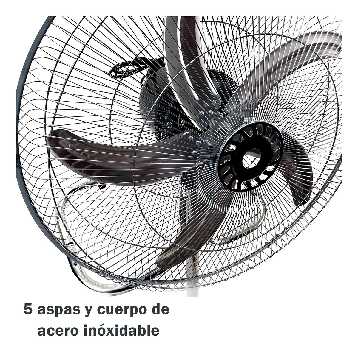 Pack X2 Ventiladores 3 En 1, 5 Aspas Metálicas, Black Mount, Estructura Negra Y Aspas Color Gris, Versátiles Y Potentes, Alta Calidad - Imagen 6