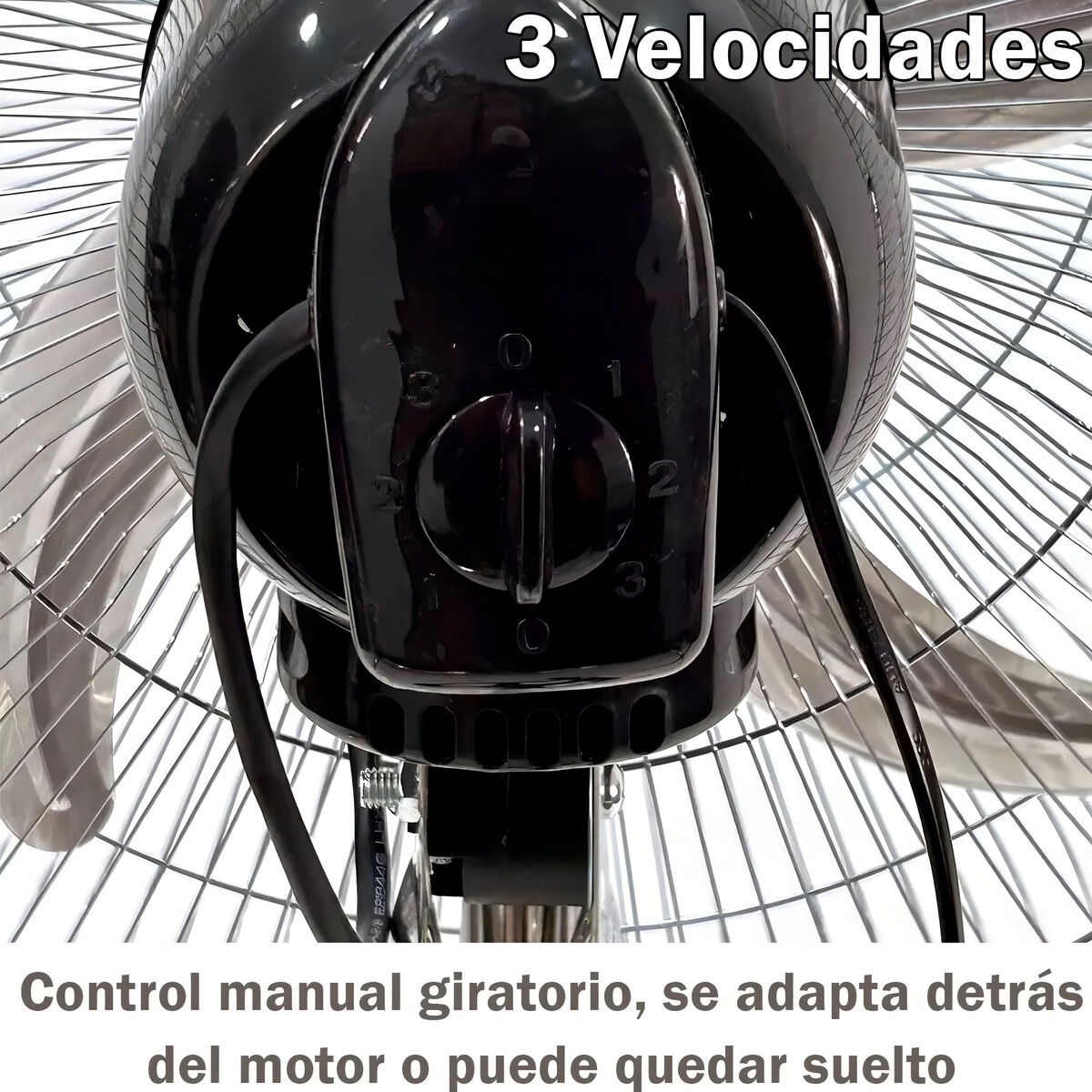 Pack X2 Ventiladores 3 En 1, 5 Aspas Metálicas, Black Mount, Estructura Negra Y Aspas Color Gris, Versátiles Y Potentes, Alta Calidad - Imagen 5
