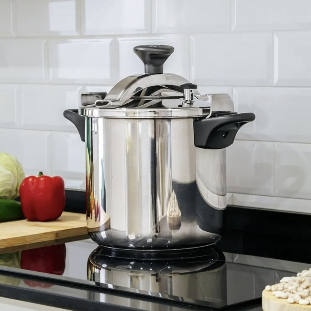 Olla A Presión Cuori Aluminio 10 Litros Gris Compatible Gas Y Halógena - Imagen 4