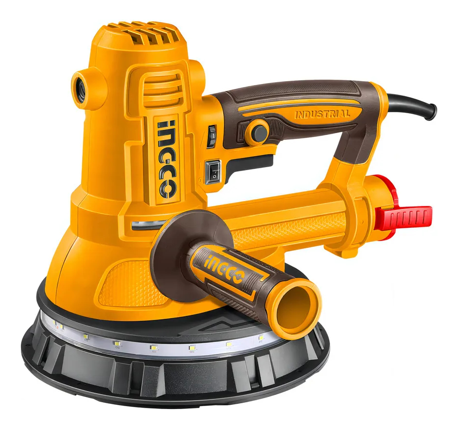 Lijadora De Yeso 850w 180mm 7 + Accesorios Ingco Dws10508 Co Amarillo
