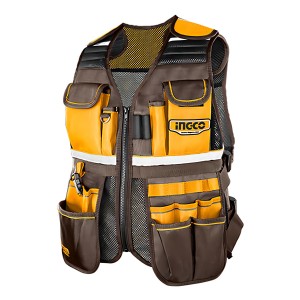 Chaleco Coleto Porta Herramientas Industrial Ingco Htvt09028 Color Amarillo