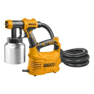 Ingco Spg5008-2 Pistola Rociadora Eléctrica Aluminio 550w Tacho Metálico Aluminio 800ml Amarillo