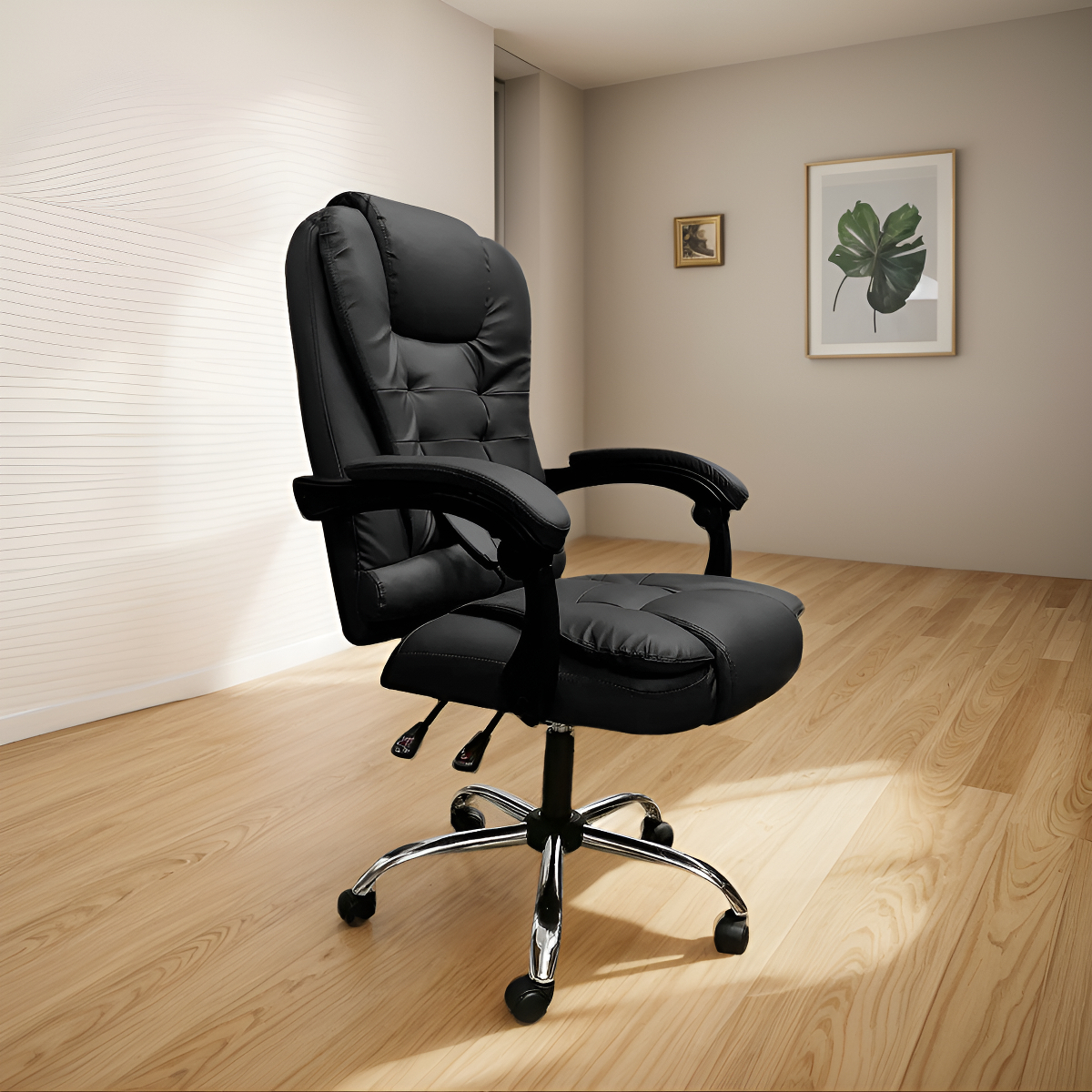 Silla De Escritorio Ejecutiva Ergonomica Oferta Premium Color Negro Material Del Tapizado Cuero Sintético