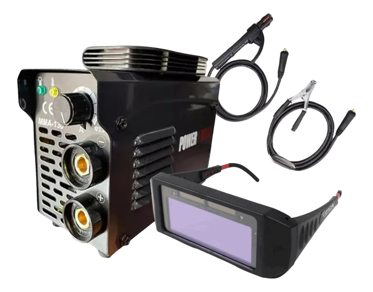 Soldadora Inverter 130amp + Careta Fotosensible Leyee + E Ma Negro