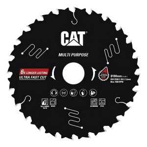 Disco Sierra Circular Cat 184mm Multi. 24 Dientes Da08201 Negro