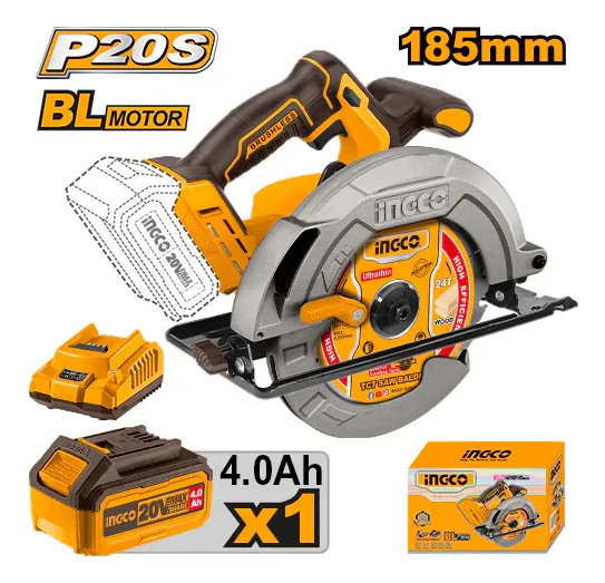 Sierra Circular Bat 4ah + Carg Csli18511 - Smf Color Naranja Claro - Imagen 3