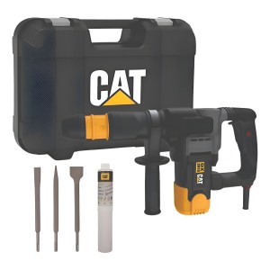 Martillo Demoledor Cat Sds Max 1200w 15j + Kit X3 Da03904 Bg Color Negro