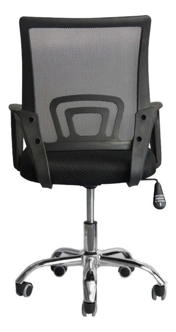 Silla Operativa Tcweb Negra Ergonómica Giratoria Con Respaldo Reclinable Negro Malla - Imagen 4
