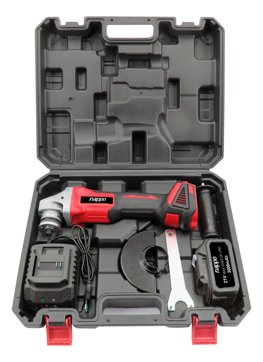 Amoladora Angular Inalámbrica Nappo 7000rpm + Maletín - Imagen 2