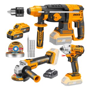 Taladro Rotomartillo Amoladora Atornillador Impacto Brushles Color Amarillo