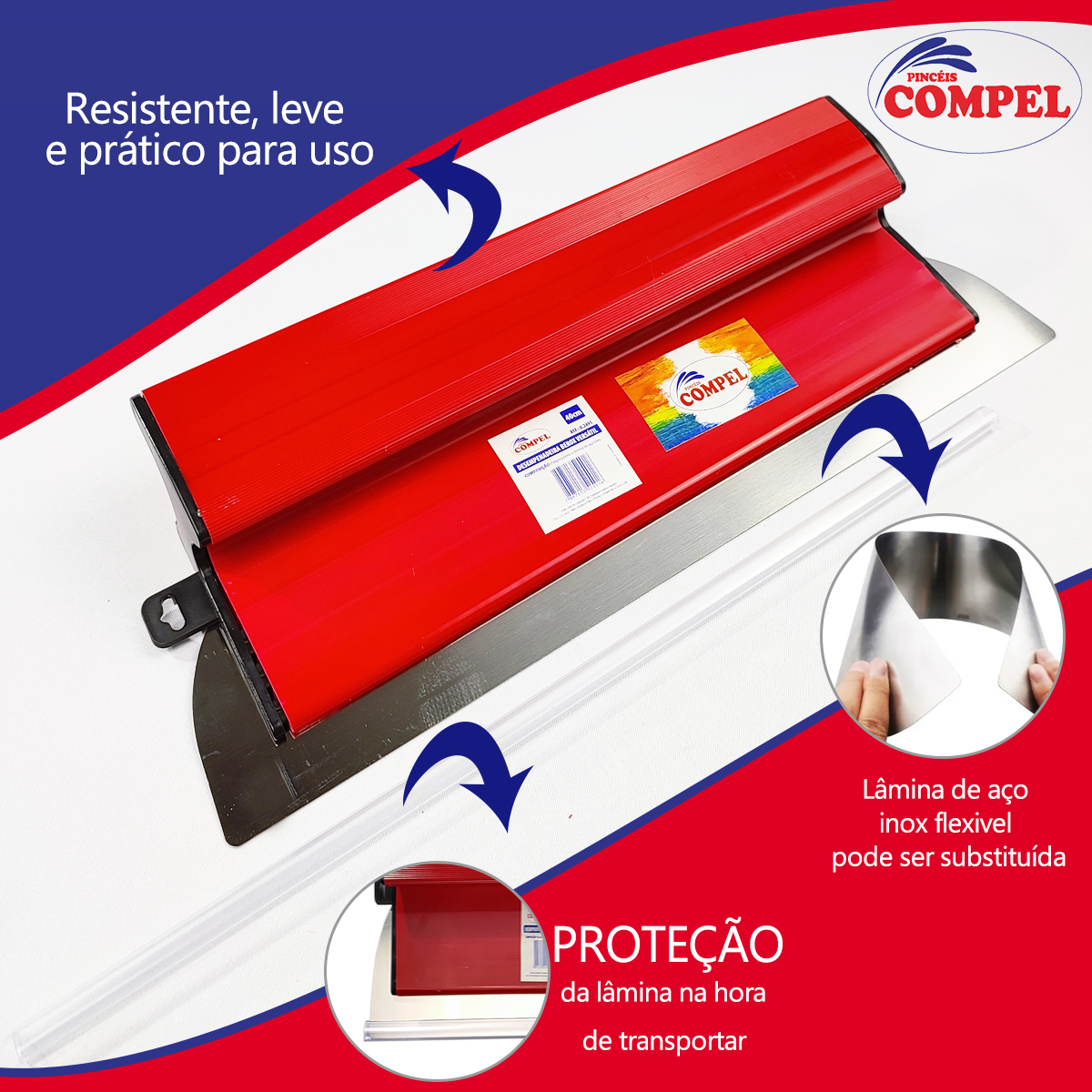 Masa Flexible De Acero Inoxidable Berox De 60 Cm - Imagen 2