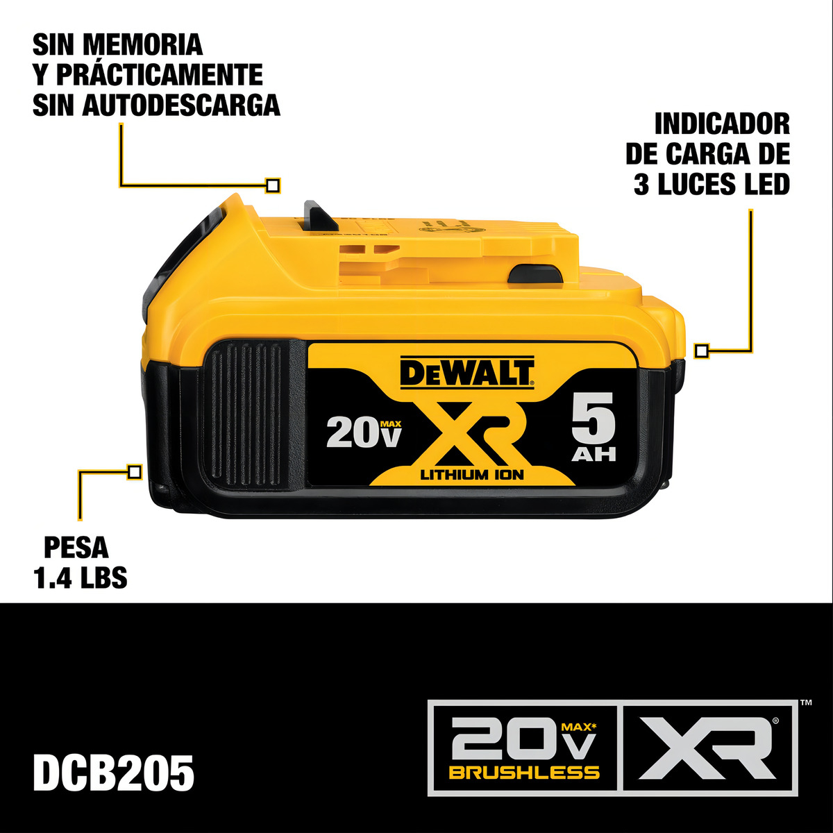 Taladro Percutor 20v 13mm + Amoladora 115mm 20v Dewalt Color Amarillo - Imagen 4