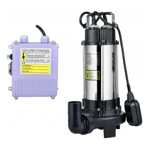 Bomba De Agua Sumergible 1500w 2 Hp Con Triturador Equus Color Plateado