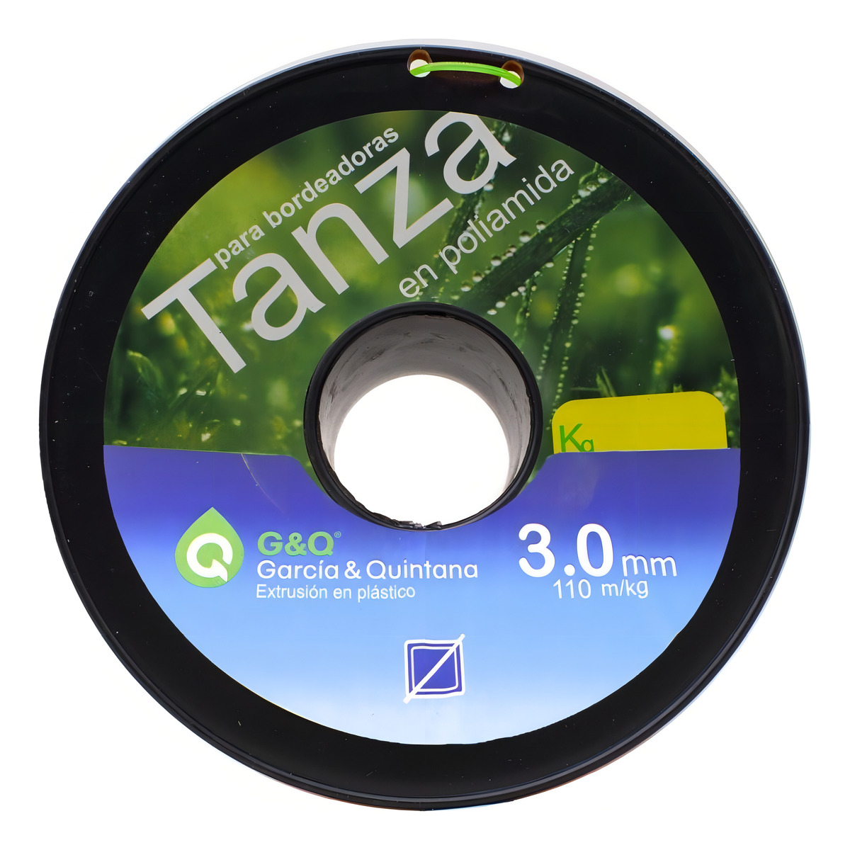 Tanza Bordeadora Cuadrada 3mm 100m Uruguay Color Verde Lima - Imagen 5