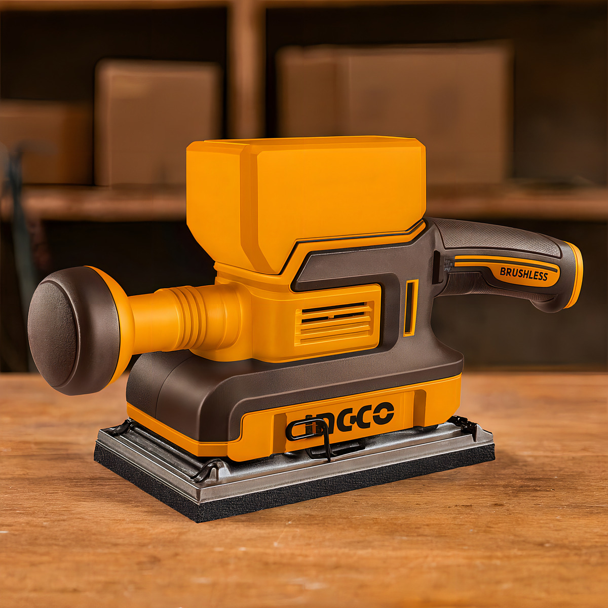 Lijadora Orbital A Batería Brushless Motor 20v P20s Ingco - Imagen 2