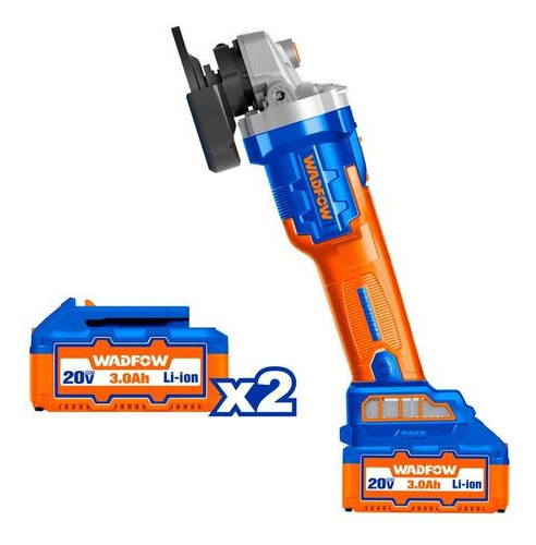 Amoladora 20 Volt X 2 Baterias 3.0 Ah Wadfow Azul